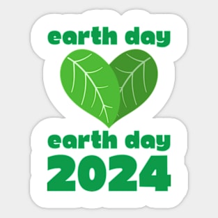 green  earth day gift 2024 april 22 Sticker